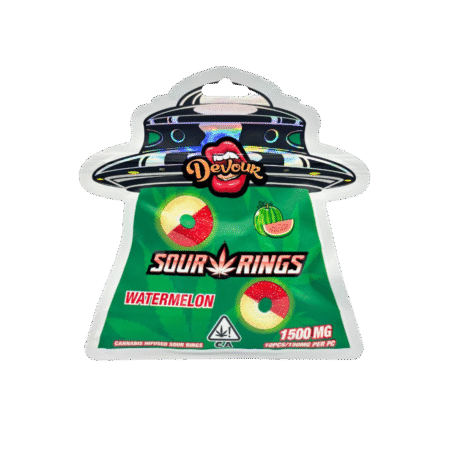 Devour Edibles (1500mg) Sour Rings – Watermelon