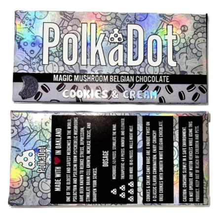 Polkadot Cookies and Cream Mushroom Chocolate Bars